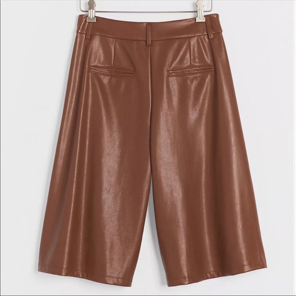 Anthropologie Davina Faux Leather Culottes- Alec Les Filles Sz. Lg - Picture 5 of 9